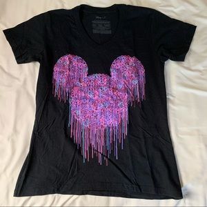 Disney Mickey Mouse Purple Paint Drip Shirt